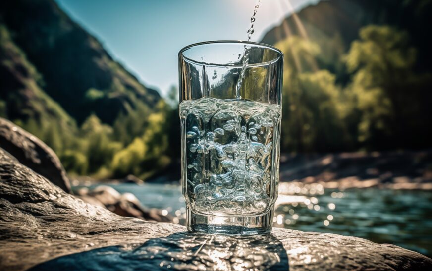 eau source minérale gazeuse